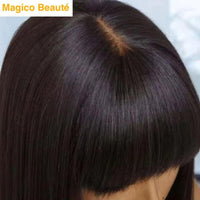 Perruque cheveux à frange à petit prix pour femme