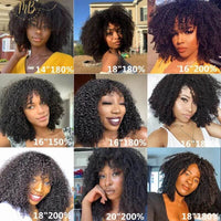 Perruque de cheveux crépus humain