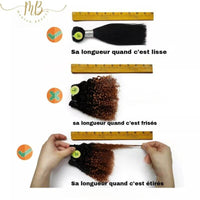 Tissage de cheveux naturels courts de bonne qualité pour femme