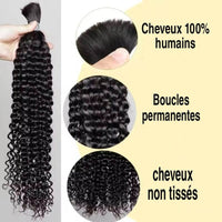 Cheveux frisés vrac sans couture pour tresse