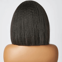 Perruque raw hair frisee de texturefrisee raide pour femme noir