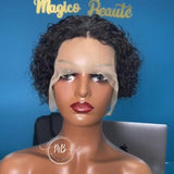 Perruque en cheveux naturels avec coupe élégante