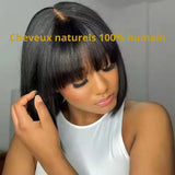 Perruque cheveux naturel courte pour femme 