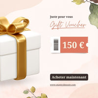 Carte cadeau pour l'achat de perruque : 150 €uros