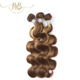 Tissage de cheveux naturels en boules body wave pour femme