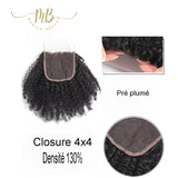 Closure de cheveux naturels à petit prix pour femme