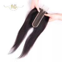 Closure de cheveux naturels de couleur noire pour ferrique cheveux humain