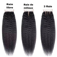 Lace frontal en cheveux kinky pour femme