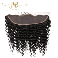 Lace frontal de cheveux naturels frisés deep wave à petit prix pour femme