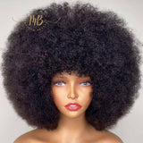 Perruque de cheveux naturels coupe afro pour femme noire