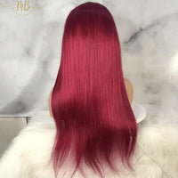 Perruque de cheveux naturels rouge pour femme