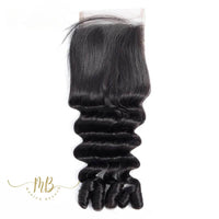 Tissage en cheveux naturels raw hair avec closure pour coiffure femme