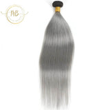 Tissage de cheveux naturels gris de qualité supérieur pour femme