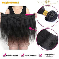 Tissage de cheveux raides noirs pour perruque