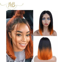 Cheveux-naturels courts orange pour femme